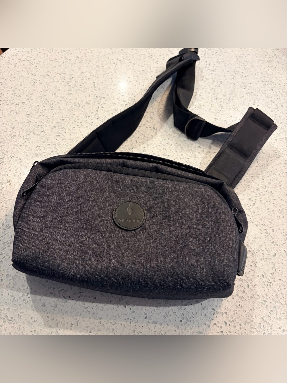 Alpaka Gray Compact Crossbody Belt Bag
